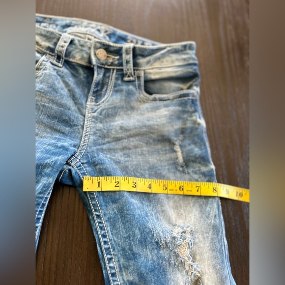 Buckle skinny jeans black label acid wash distressed‎ stretch tall - Picture 8 of 12